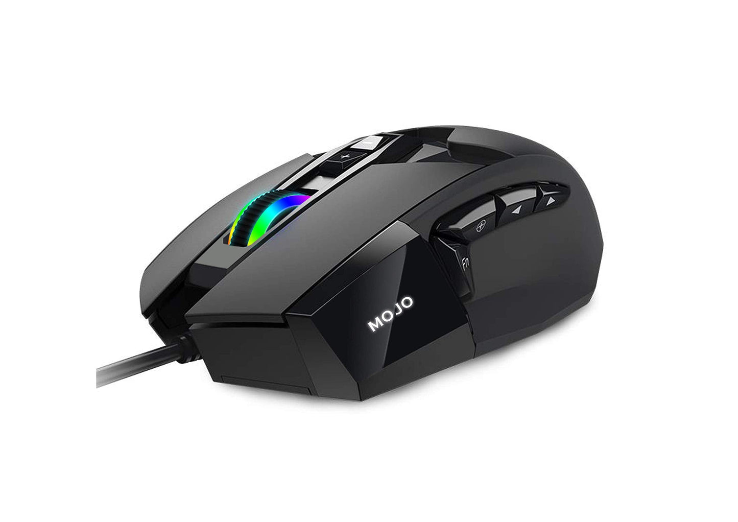 MOJO Silent Dual Mode Wireless Rechargeable Gaming Mouse - Ultra Fast Tournament Level Performance Mouse for PC Gaming w/Adjustable DPI (1000-4800), Custom Software, Macros, and More