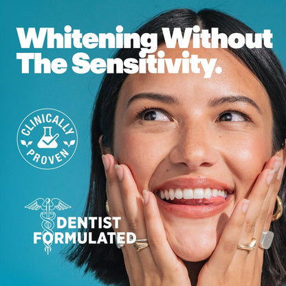 Lumineux Teeth Whitening Kit Peroxide Free for Whiter Teeth Includes 7 Whitening Treatments, 1 Mouthwash, 1 Toothpaste & 1 Bamboo Toothbrush, Dentist Formulated