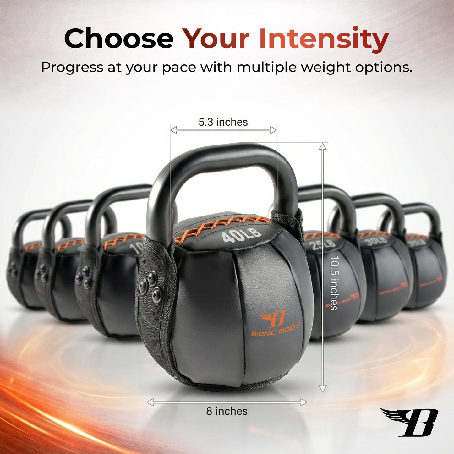 Bionic Body by Kim Lyons Soft Kettlebell 40 lb – Ergonomic Handle for Strength, Conditioning, Core & Full-Body Workouts, Home Gym, HIIT & Functional Fitness