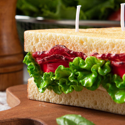 BLT Sandwich Realistic Food Scented Vegetable Wax Candle