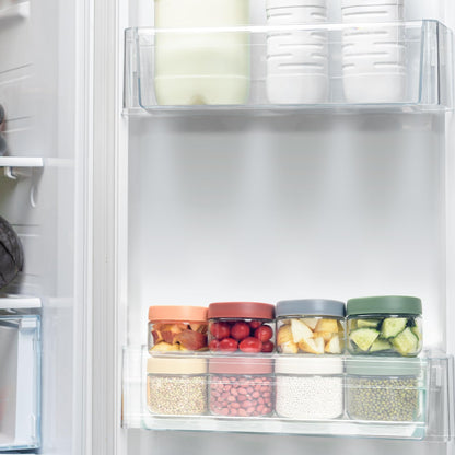 EONJOE 8oz Glass Jars with Lids 1 Cup Small Food Containers for Chia Pudding Jam Snack Yogurt Overnight Oats Candy,6-Pack