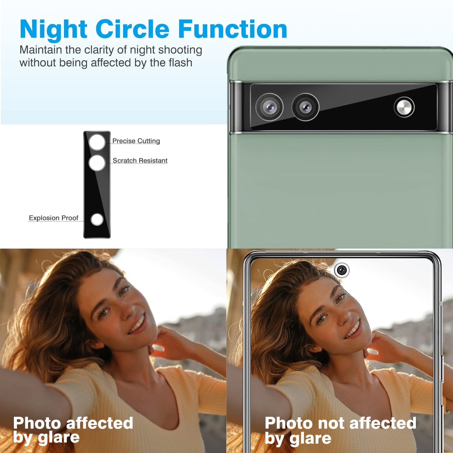 OMOTON 3+2 Pack for Google Pixel 9 Pro XL Screen Protector 6.8 Inch, 3 Tempered Glass Film & 2 Camera Lens Protector, Bubble-free, HD Clear, Not for 9 Pro/ 9