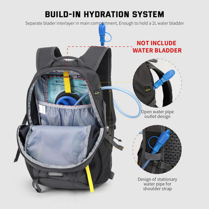 SKYSPER Small Hiking Backpack, 20L Lightweight Travel Backpacks Hiking Daypack Rucksack Women Men for Trekking Backpacking Outdoor Sports(Darkgray)