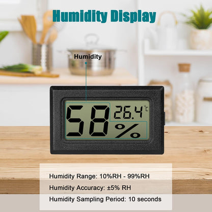 EEEKit 8 Pack Digital Thermometer Hygrometer, Indoor Temperature Humidity Sensor Monitor for Greenhouse Office, Celsius