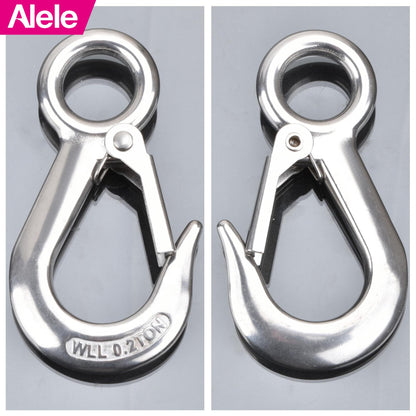 Alele 2Pack Grab Hooks, Slip Hooks,Stainless Steel Lifting Hook Rigging Accessory (Grab Hooks 200Kg 2p)