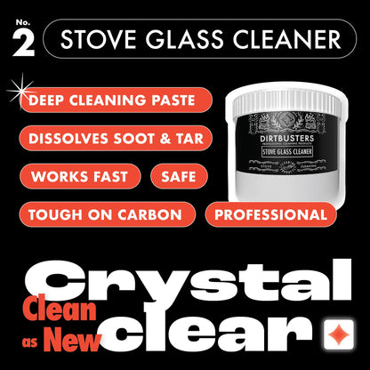Dirtbusters Stove Glass Cleaner, Powerful Pro Cleaning Paste For All Log Burner, Stove & Fireplace Window & Glass (500g)