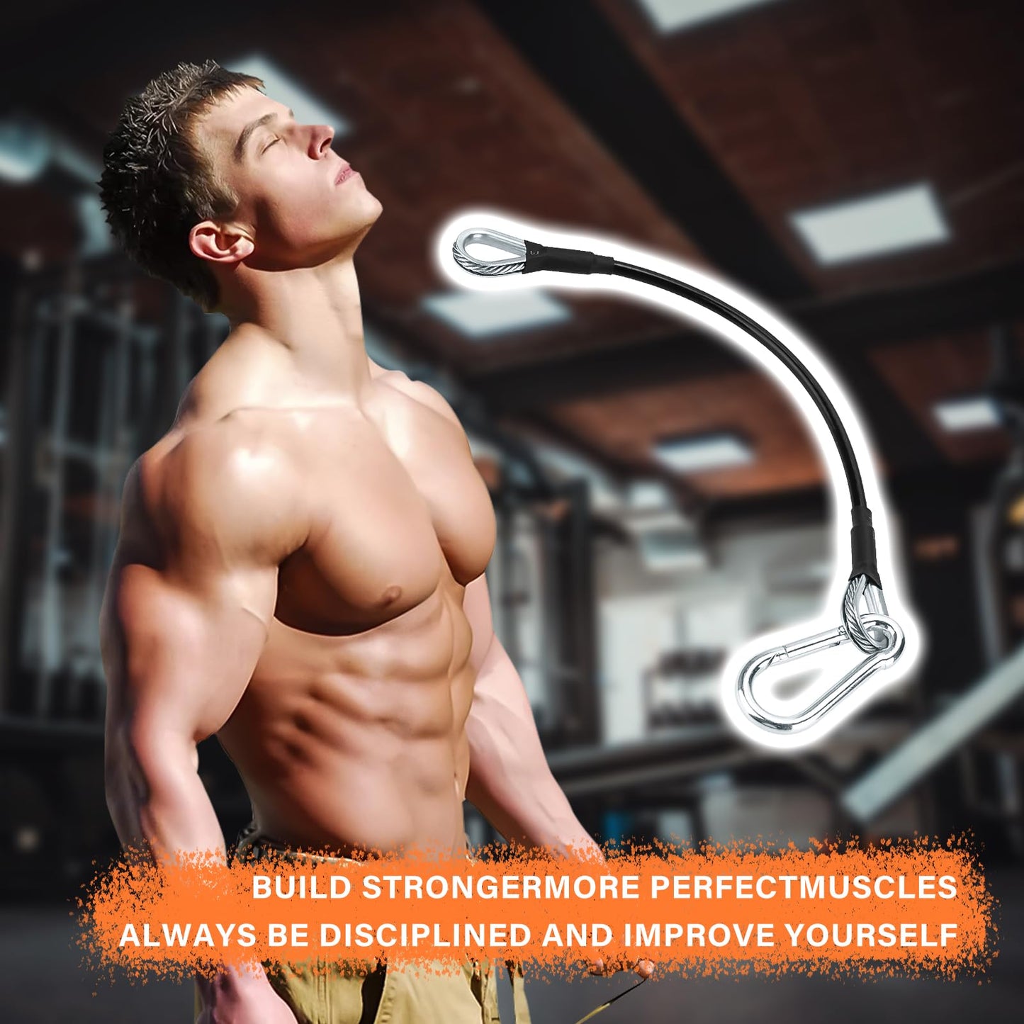 10" Gym Cable Extension Compatible with Bowflex Home Gym Accessories,for LAT/Tricep Pull Down and Leg Extensions Machine