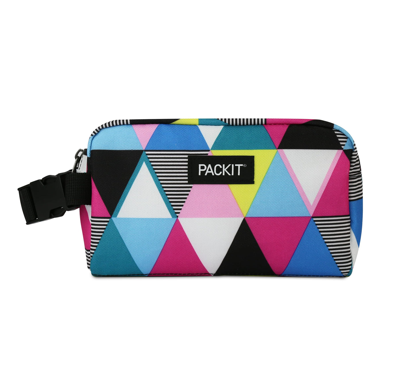 PackIt® Freezable Snack Box, Checked Out, Built with ECOFREEZE Technology, Collapsible, Reusable, Zip Closure with Buckle Handle, Designed For Work Snacks, Fresh Snacks On the Go, Adults, and All Ages