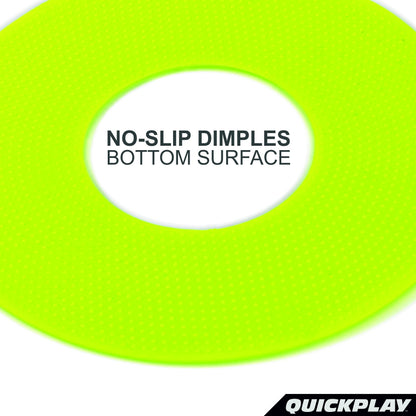 QUICKPLAY PRO Quick-Pick Flat Markers The Original Flat Field Cone Easy Carry Neon Green Spot Markers (Set of 10)