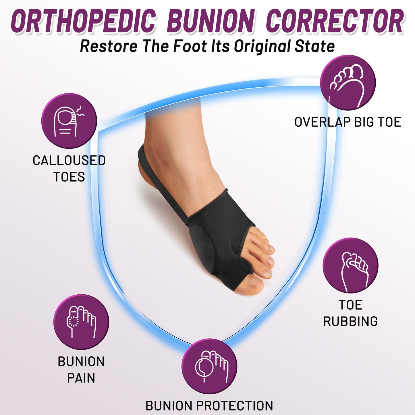 LEOWEER Bunion Corrector Sleeve, Breathable Bunion Big Toe Alignment Splint with Anti-Slip Heel Grip,4 Sizes,Extra Thick Gel Pads & Adjustable Straps for Hallux Valgus Comfort. (Beige, XL: MEN 10-13)