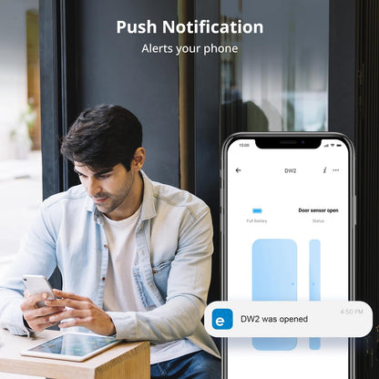 SONOFF DW2 Wi-Fi Wireless Door Window Sensor,APP Alert for Home Automation Wireless Alarm Security System, Compatible with IFTTT, No Gateway Required.