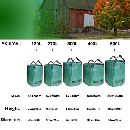 Zucklight Heavy Duty Garden Waste Bags 300 Litre - 3 Sacks Builders Bags Reusable - Industrial Fabric and Handles - Green/Garden Waste Sacks, Garden Bags Heavy Duty with Handles