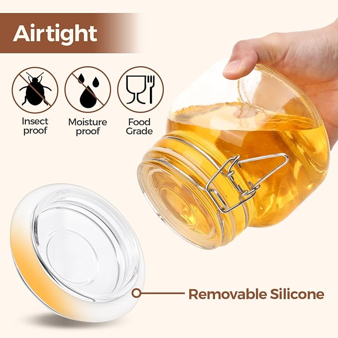 ComSaf 27oz Airtight Glass Canisters