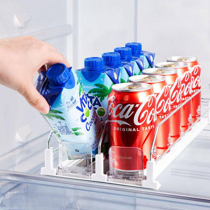 Drink Organizer for Fridge, Soda Can Dispenser for Refrigerator, Automatic Drink Dispenser for Fridge Holds up to 25 Cans, 5 Row