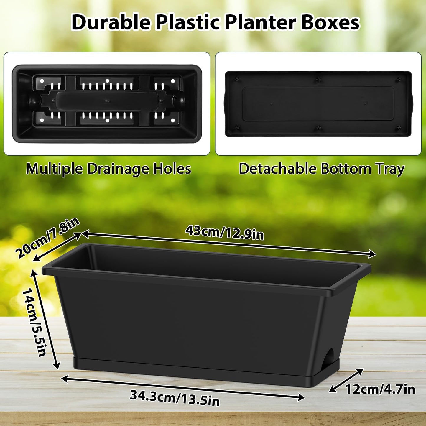 Sunexinlo 3-Tier Vertical Garden Planter with 6 Boxes, 31" Tall Raised Garden Bed with Adjustable Feet for Herbs, Flowers, Vegetables, Ideal for Indoor, Outdoor, Patio, Balcony, Deck Use, Black