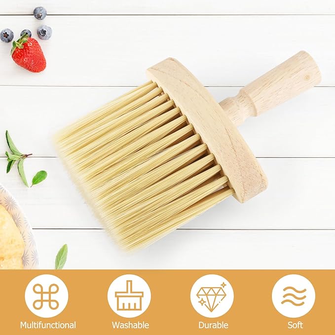 4pcs Wooden Window Groove Cleaning Brushs Soft Bristles Wood Handle Dust Brush