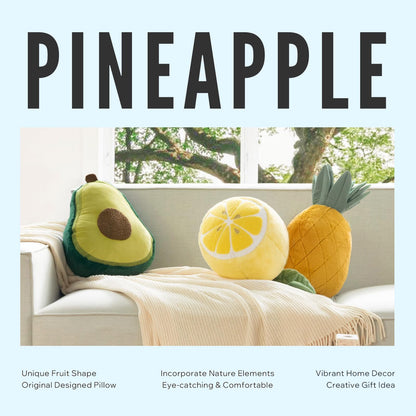 Phantoscope Papaya Shaped Throw Pillow, Fruit Themed Cushion for Couch, Bed and Chair, Pink, 10 x 15 inches