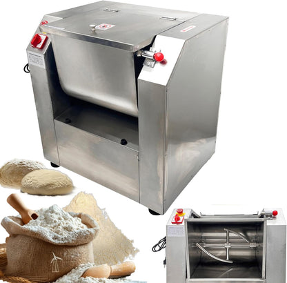 IntXanth 2200W Commercial Dough Mixer Electric Food Mixer, 50lbs Kneading Capacity Flour Mixer, Heavy Duty Vegetable Meat Blender for Restaurant