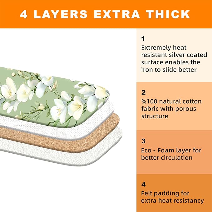 Ironing Board Cover 15x54 Inch- Standard Cotton Cover