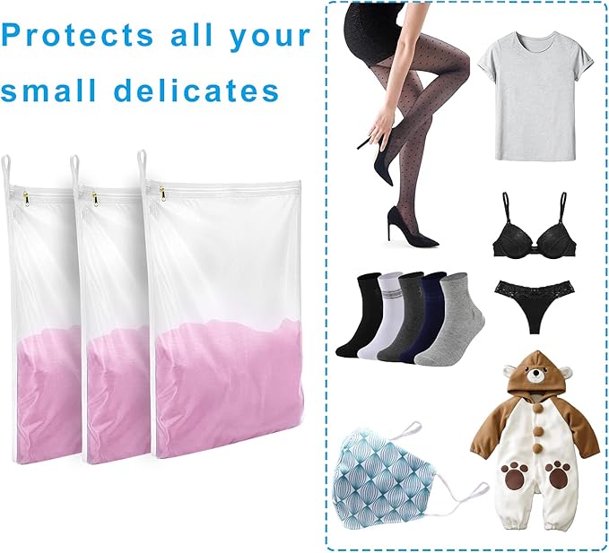 GOGOODA Delicates Laundry Bags, Fine Mesh Wash Bag