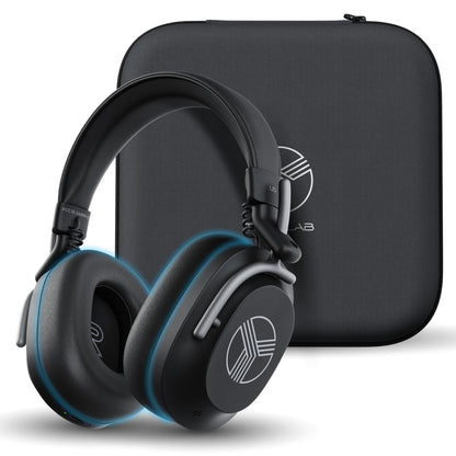TREBLAB Bluetooth Headphones Over The Ear, Noise Cancelling, Hybrid ANC, 64H Battery, IPX4, Foldable Wireless Headphones with Mic, Lightweight, Work and Travel – U5