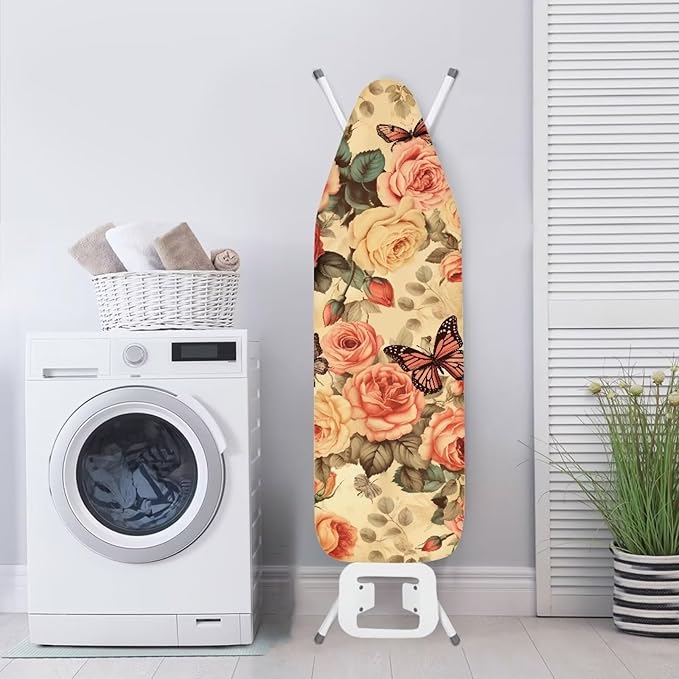 ZDCUSTOM Flower Butterfly Tabletop Ironing Board Cover Standard Ironing Board
