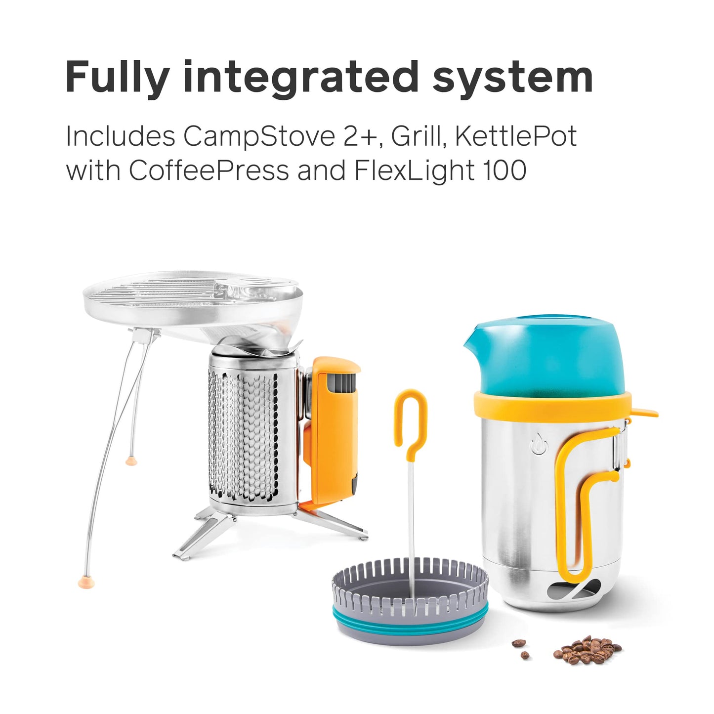 BioLite CampStove 2+ Wood Burning, Electricity Generating & USB Charging Camp Stove, Complete Kit