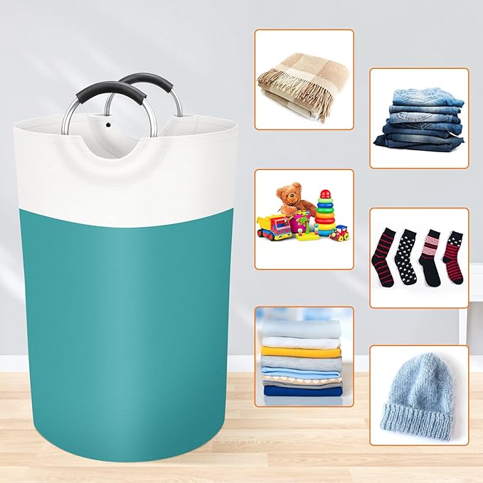 BlissTotes 75L Laundry Basket, Freestanding Laundry Hamper, Collapsible Dirty