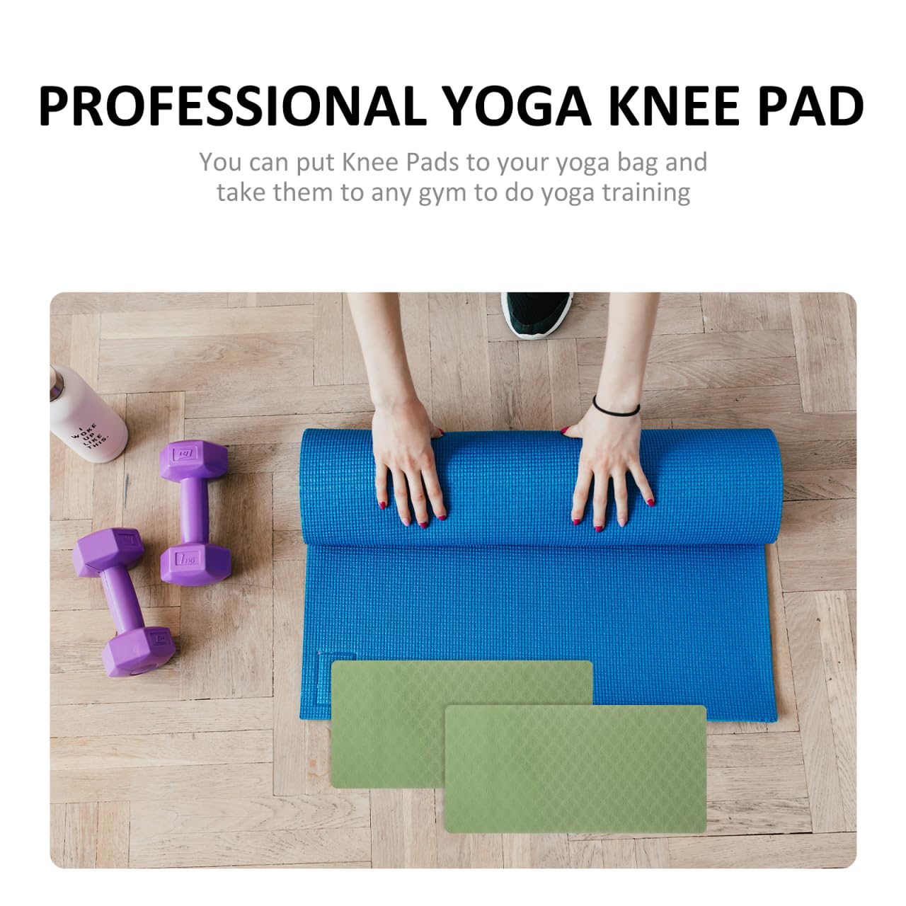 EXAOMBLE 1 Pair High-elastic Yoga Knee Pad and Elbow Cushion for Comfortable Support Non- Fitness Accessory for Yoga Kneeling and Thick Cushions