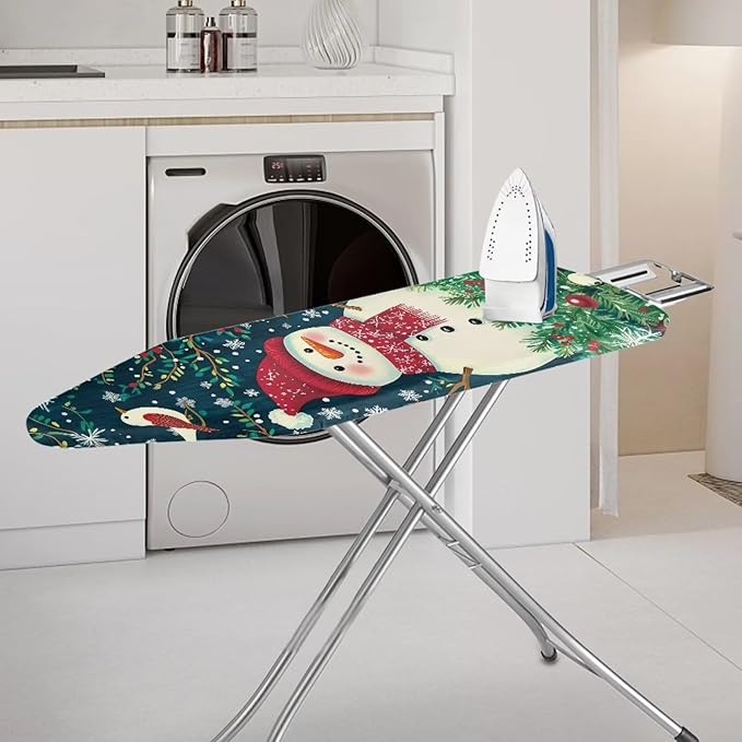 ZDCUSTOM Snowman Bird Ironing Board Cover Universal Stretchy Stain Reisstant