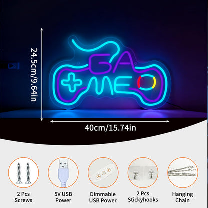Neonawall Gamer Neon Sign for Wall Decor Light Up Letters Business Led Sign Gamer Birthday Party Gifts Led Decorative Night Signs Game Room Decorations Christmas Gift for Boys’ Home Bedroom