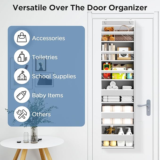 Over The Door Organizer, 6 Shelf Door Hanging Organizers