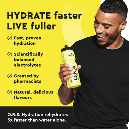 O.R.S Hydration Tablets with Electrolytes, Vegan, Gluten and Lactose Free Formula – Soluble Sports Hydration with Natural Lemon Flavour, 72 Count