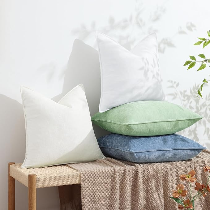 decorUhome Summer Couch Throw Pillow Covers 18x18 Set of 2, Decorative Soft