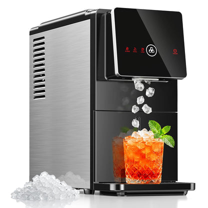 Electactic Nugget Ice Makers Countertop, Portable Ice Maker with Self-Cleaning, 35Lbs Per Day, Self Dispensing Design, One-Click Operation, 1.8L Water Tank, 1.5Lbs Ice Storage, for Multi-Scenario Use