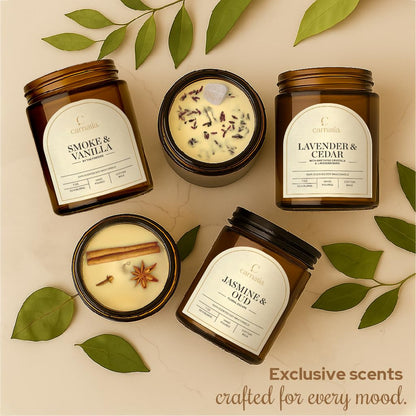 Carnatia Coconut & Vanilla Scented Candle – 7 oz | 100% Soy Wax with Cotton Wick | 50 Hour Burn | Aromatherapy Candle for Home, Stress Relief & Relaxation | Gift for Women & Men