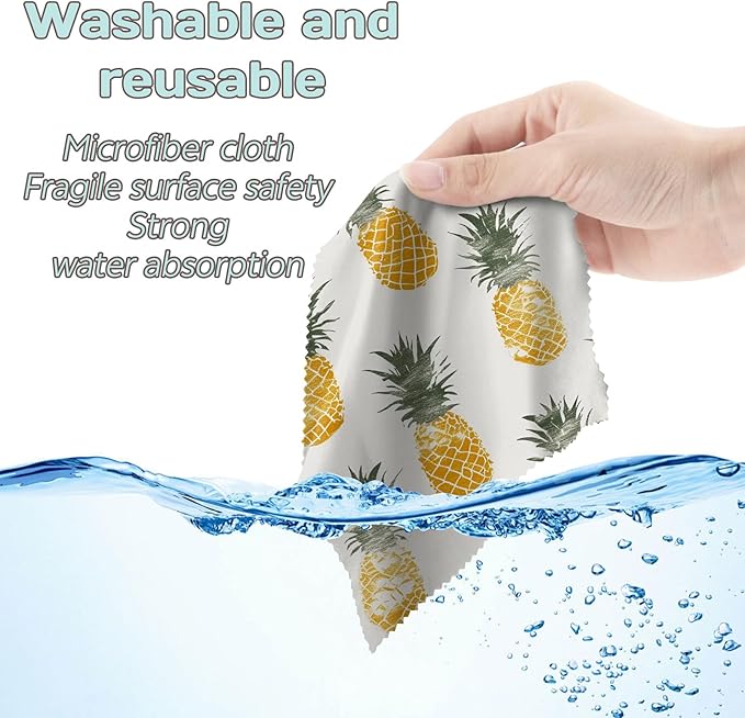 6 PCS Glasses Cleaning Cloth Eyeglass Lens Microfiber Cleaning Cloth Reusable