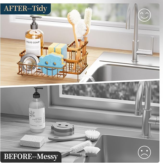 Consuemst Sponge Holder for Kitchen Sink