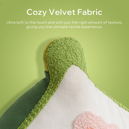 Phantoscope Papaya Shaped Throw Pillow, Fruit Themed Cushion for Couch, Bed and Chair, Pink, 10 x 15 inches