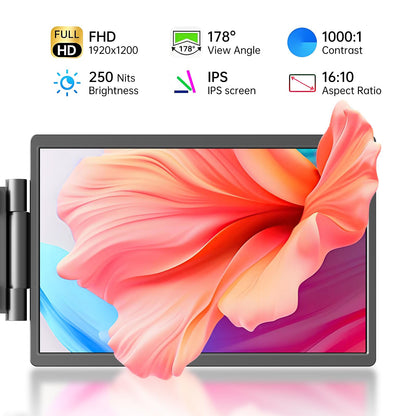 15.6inch Portable Monitor,1080P USB-C HDMI Second External Monitor for Laptop,PC,Mac Phone,PS,Xbox,Swich,IPS Ultra-Thin Zero Frame Gaming Display/Premium Smart Cover