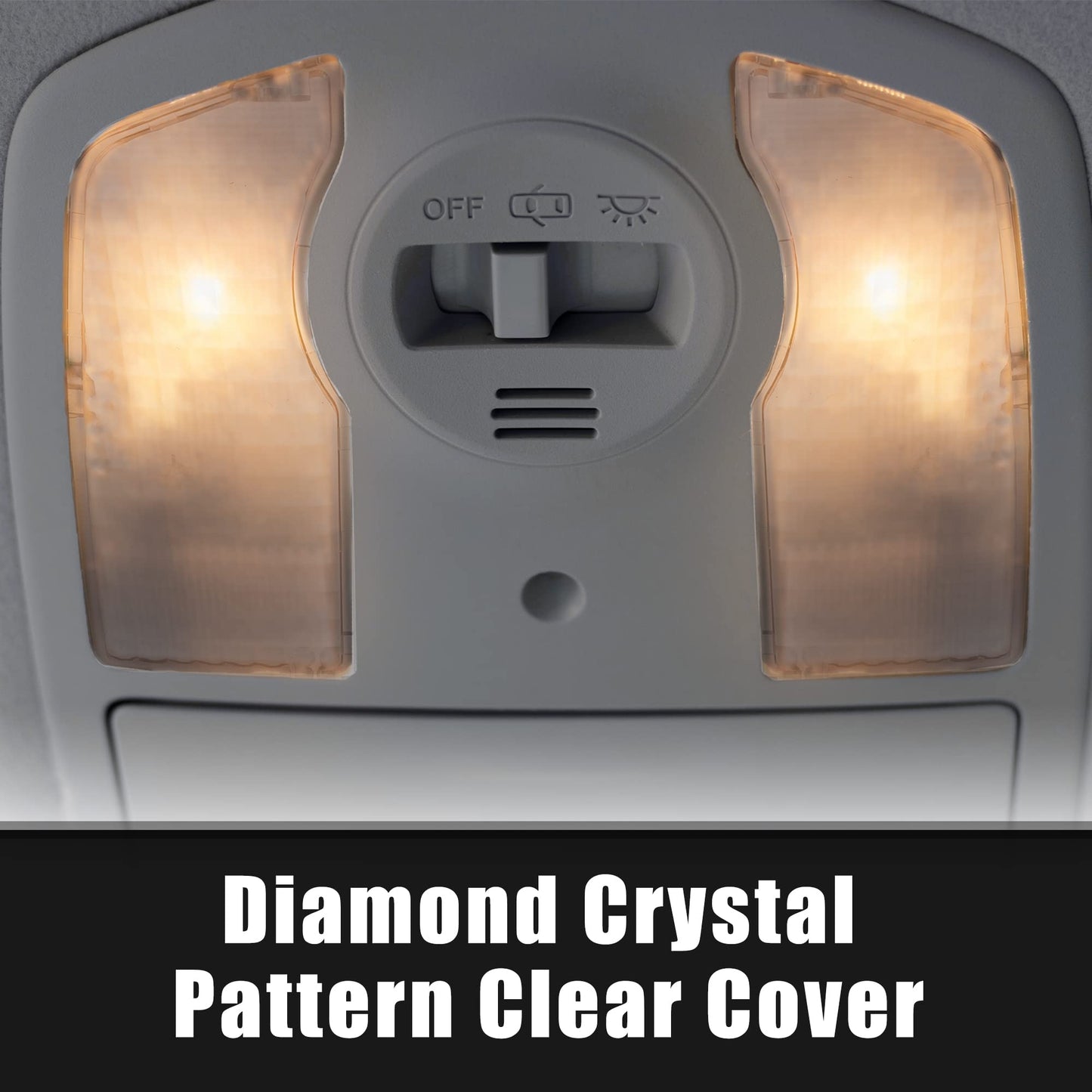 X AUTOHAUX Diamond Crystal Clear Interior Map and Dome Light Lens Covers for Toyota Prius 2012-2017 Overhead Console Reading Lamp Lens Shell Case
