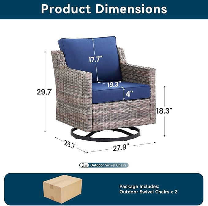 Outdoor Swivel Rocker Patio Chairs-High Back Wicker Swivel Rocker Patio Chairs