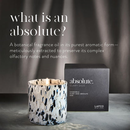 LAFCO New York Signature Candle, Clary Sage - 15.5 oz - 90-Hour Burn Time - Reusable, Hand Blown Glass Vessel - Made in The USA