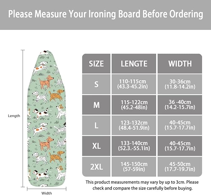 Ironing Board Cover, Ironing Mat, Dog Print Ironing Board Cover, Dog Ironing