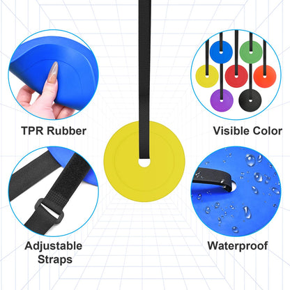 7 Pieces Soccer Goal Target,Multi-Color Agility Hockey Shooting Target with Adjustable Straps for Shooting Accuracy Training for Football Hockey Basketball Lacrosse Goal Sports Training