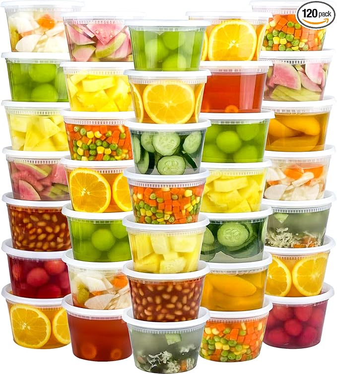 60 Sets Deli Containers with Lids 16 oz, Leak-Proof & BPA Free Airtight Takeout