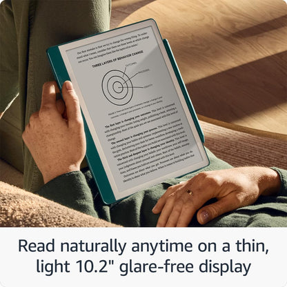 Amazon Kindle Scribe (16 GB) – Redesigned display with uniform borders. Now write directly on books and documents. With built-in notebook summarisation. Includes Premium Pen – Tungsten Grey