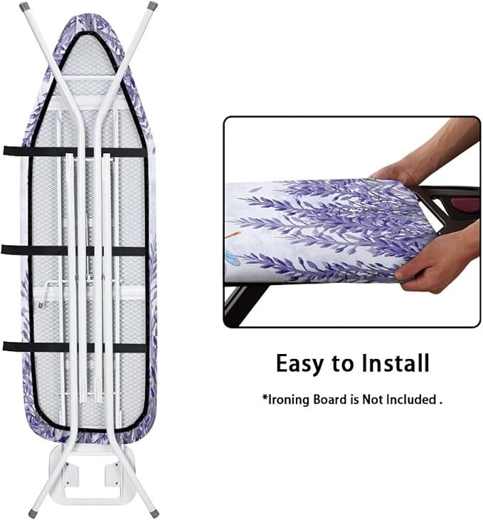 Sprowallow Dragonfly Lavender Ironing Board Cover Standard Size 15x54 inch Heat