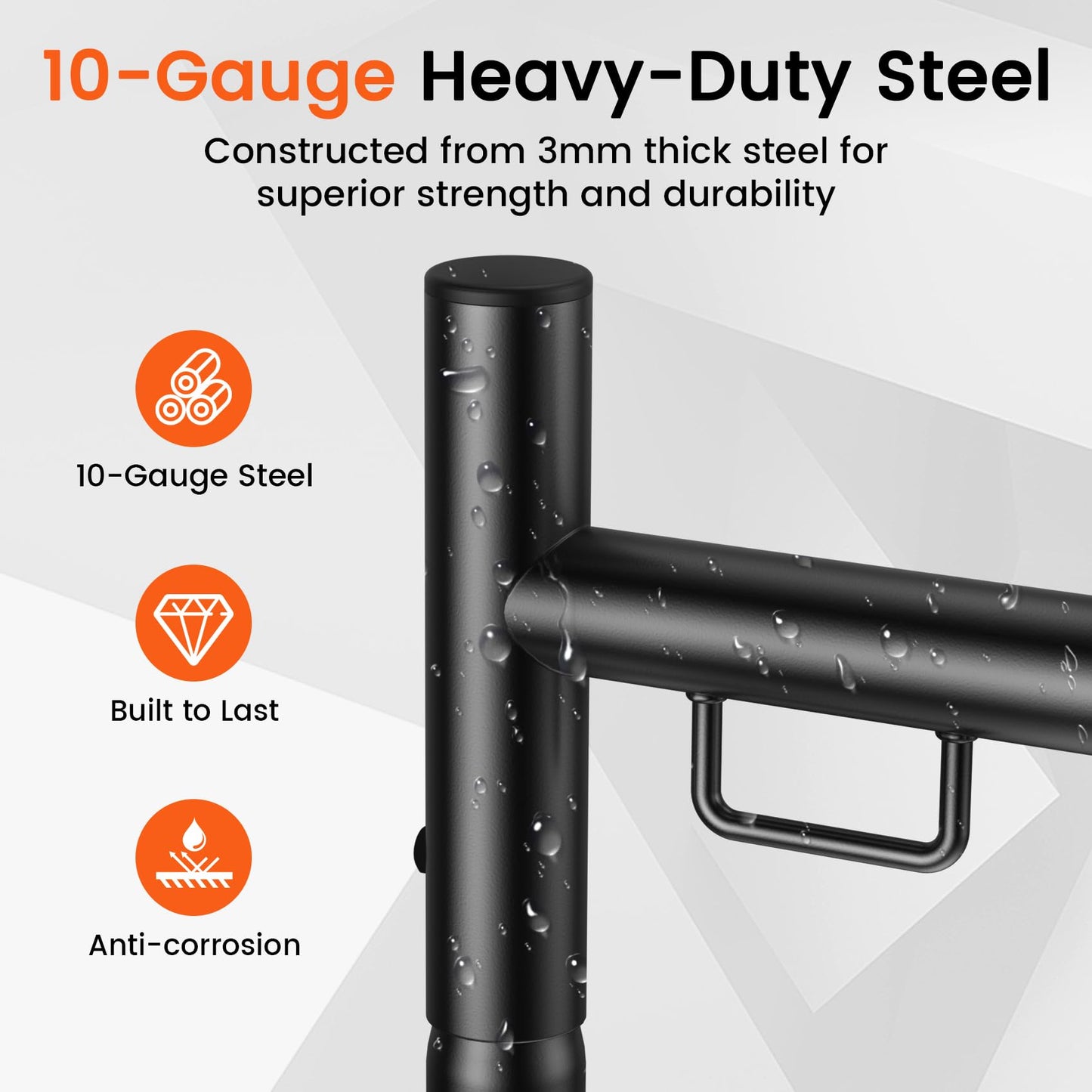 JY PERFORMANCE Truck Ladder Racks 800Ibs Capacity Extendable Pick-up Truck Bed Ladder Rack, Universal Heavy Duty (NO Drilling)