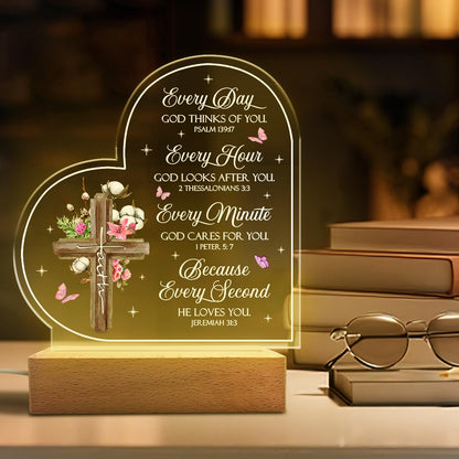 SANDJEST Acrylic Night Light - Christian Gifts for Women - Bible Verse Inspirational Gifts - Religious Decor for Birthday, Christmas